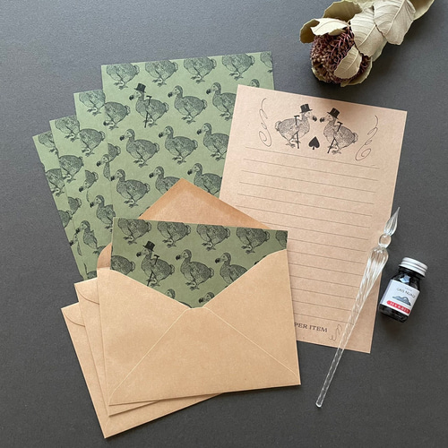 ドードー紳士のレターセット レターセット nemunoki paper item
