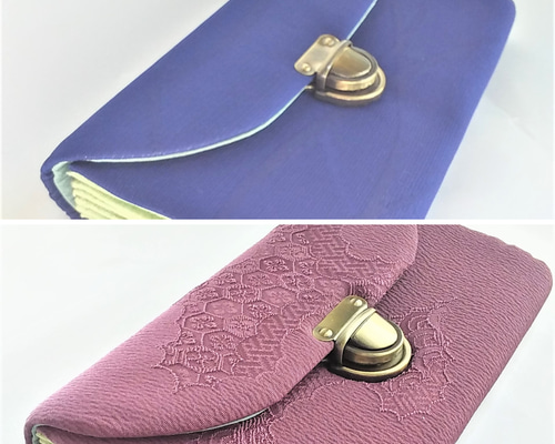 ＊SALE＊おしゃべりスーちゃん＊ハンドメイド＊長財布＊紫系＊ SALE＊おしゃべりスーちゃん＊ハンドメイド＊長財布＊紫系＊