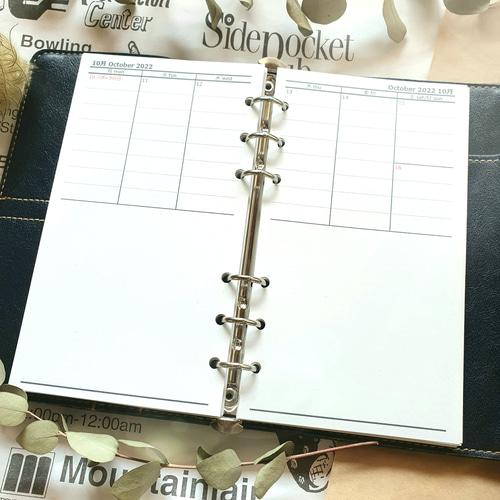 バイブル 見開き1週間予定表ブロック型 フリースペース付き 2026