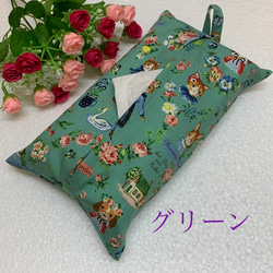 エコティッシュカバー☆マスクストッカー♪ そばかすキッズ・動物達とお花柄☆5カラー 4枚目の画像