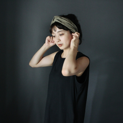 futaba/double gauze/草木染めダブルガーゼクロスターバン ヘアバンド
