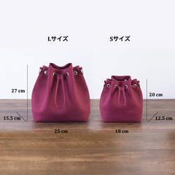 【特別価格】帆布ミニショルダーバッグ Sサイズ【キャメルｘブラック】可愛い巾着バッグ2WAY サコッシュ 12枚目の画像