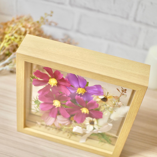 秋桜の花束✳︎フレームアレンジメント アートフラワー nozomi