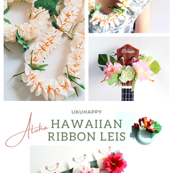 ハイビスカスの花冠B／フラダンス／フラガール／ハワイアン髪飾り／ハワイ挙式／リゾートウエディング／アロハ 6枚目の画像