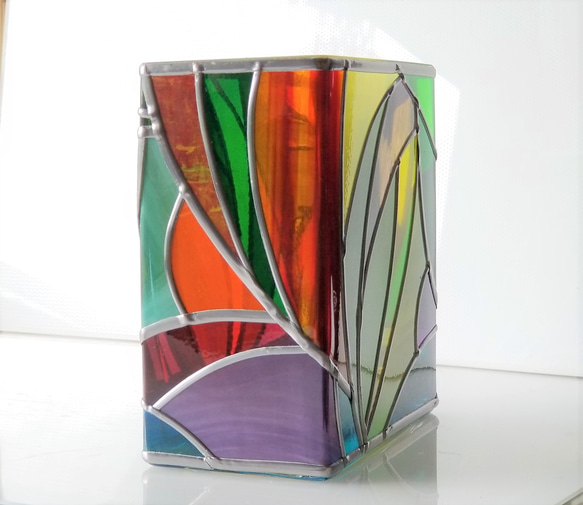 Glass Vase Rectangle “Ryukyu Yanbaru Green” 第8張的照片