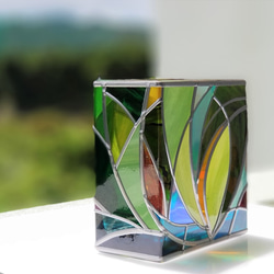 Glass Vase Rectangle “Ryukyu Yanbaru Green” 第6張的照片