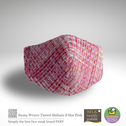 PSNY Tweed Shibam 9 Hot Pink 無紡布過濾 3D 奢華花呢美容面膜-SB09 第3張的照片