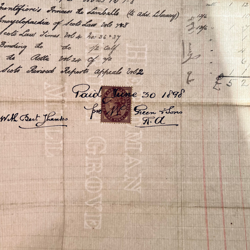 英国で出会った♪ アンティーク 1898年 ヴィクトリア期 手書きの文書