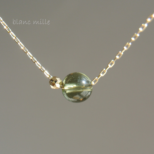 ☆モルダバイト 7.5ミリ珠 ビーズC(鑑別コピー付) ◇5555円限定