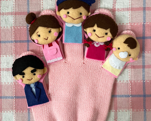 すもも様オーダー品　手袋シアター　おはなしゆびさん　森のくまさん すもも様オーダー品 手袋シアター おはなしゆびさん 森のくまさん