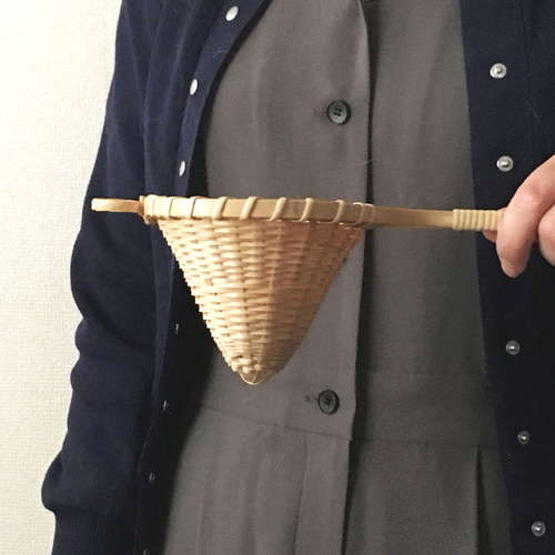 受注制作】竹細工コーヒードリッパー 取っ手つき ドリップスタンド