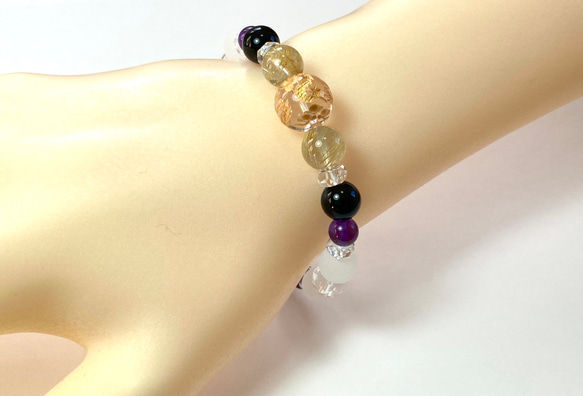 【◆九頭龍大神の覇皇◆大玉・九頭龍彫りブレスレット・戸隠山御神水浄化】変革　流れ　変化を起こす　守護　上昇　龍神　龍　 4枚目の画像