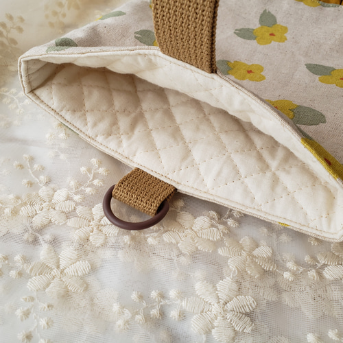 入園・入学準備 》北欧花柄 フリル付きレッスンバッグとシューズバッグ