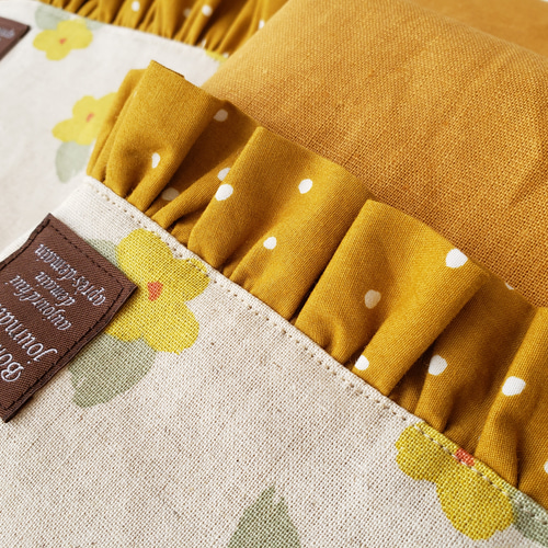 入園・入学準備 》北欧花柄 フリル付きレッスンバッグとシューズバッグ