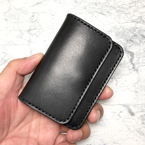 手ぶらで出かける小さい本革財布｜栃木レザー コンパクト財布 手縫い