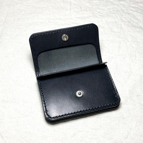 本革 総手縫い 三つ折り財布 栃木レザー ミニ財布 メンズ レディース 黒 掌に収まる黒の贅沢｜栃木レザー ミニ財布 本革総手縫い コンパクト