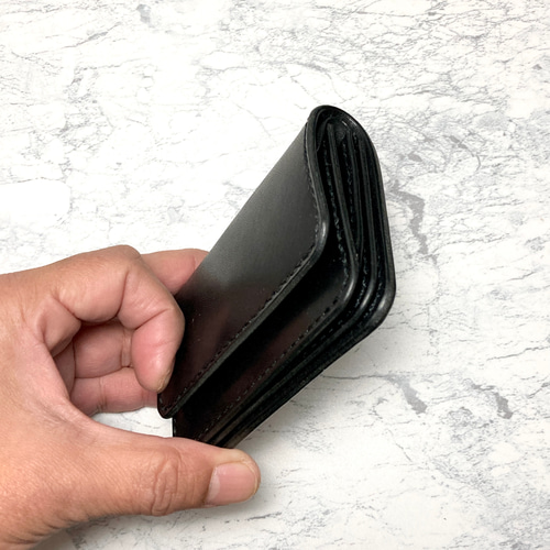 手ぶらで出かける小さい本革財布｜栃木レザー コンパクト財布 手縫い