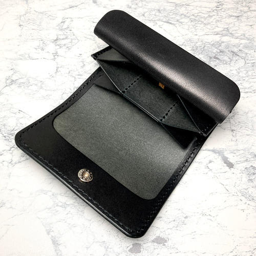 手ぶらで出かける小さい本革財布｜栃木レザー コンパクト財布 手縫い