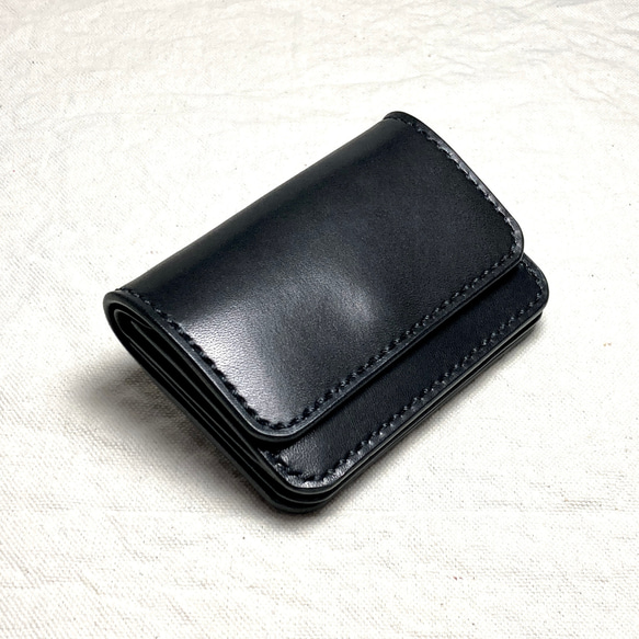 CUNE 財布 新品 レザーミニウォレット 黒 ウォレット 栃木レザー 財布 栃木レザー ミニ財布 薄い 小さい スマートウォレット 本革 革