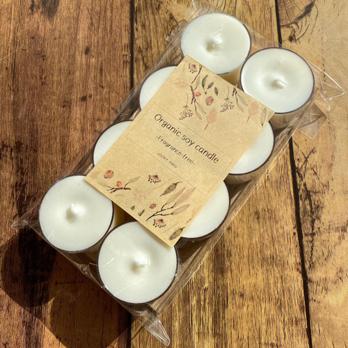 キャンドルホルダー　ティーライトキャンドル　２個セット 無香料）長時間灯せるティーライトキャンドル ソイキャンドル 8個