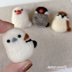 シマエナガ 雪の妖精 オーダー受付【羊毛フェルト】 羊毛フェルト クリ