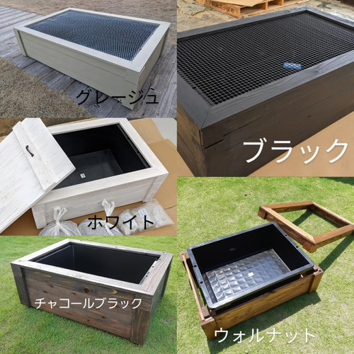 メダカ飼育ケース ビオトープ木枠NVボックスセットトロ舟 40