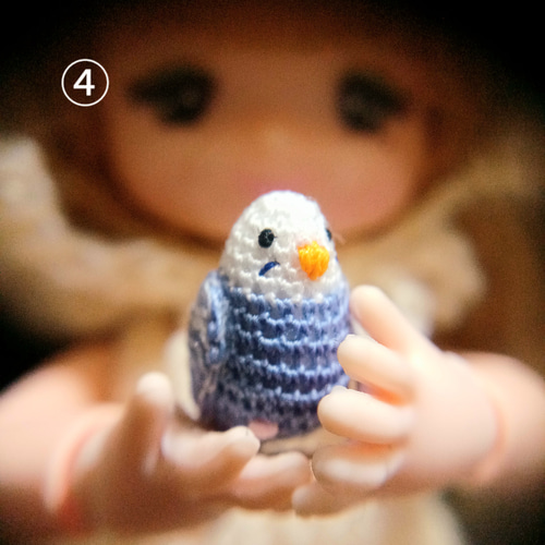 超ミニチュアあみぐるみ】選べるセキセイインコさん あみぐるみ 猫天