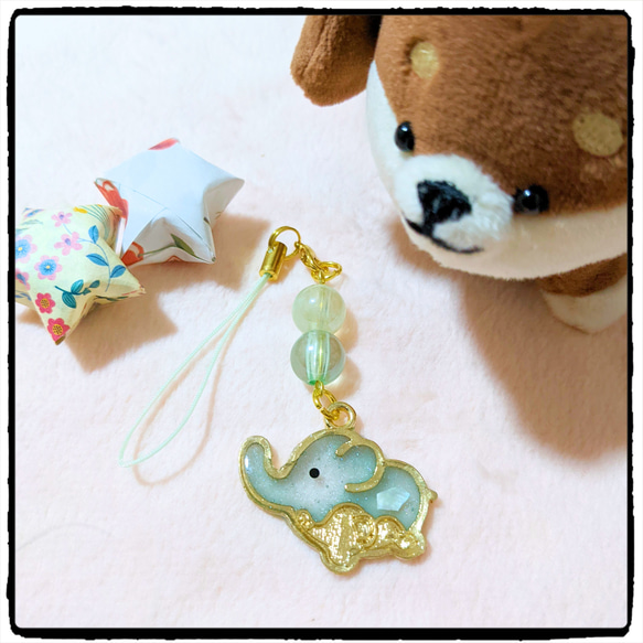 NO.116 // ぱおん。ELEPHANTだぞう( ¯•ω•¯ ) 象レジンキーチェーン 