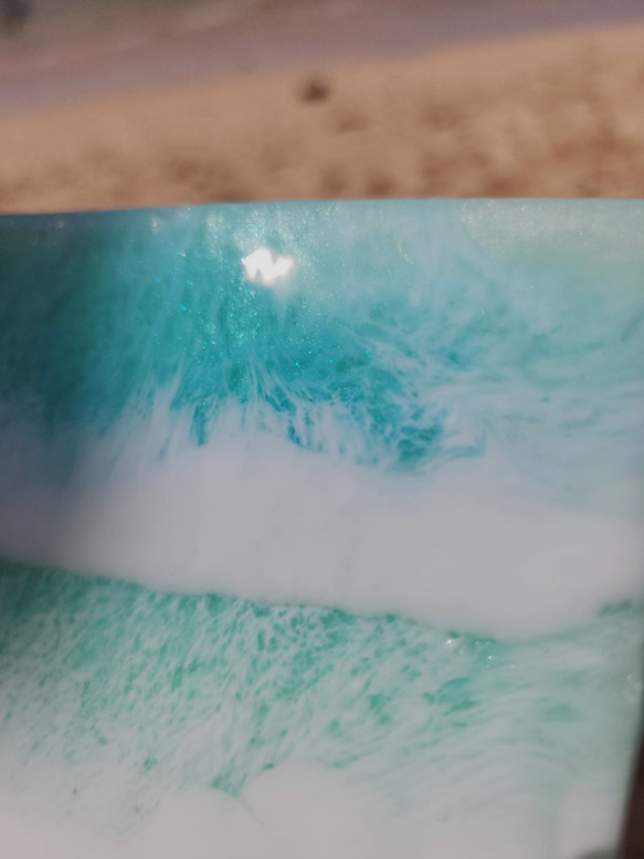 【受注制作】Mini Nalu (Wave/波) From Hawaii with Aloha オーダーメイド 壁掛け 3枚目の画像