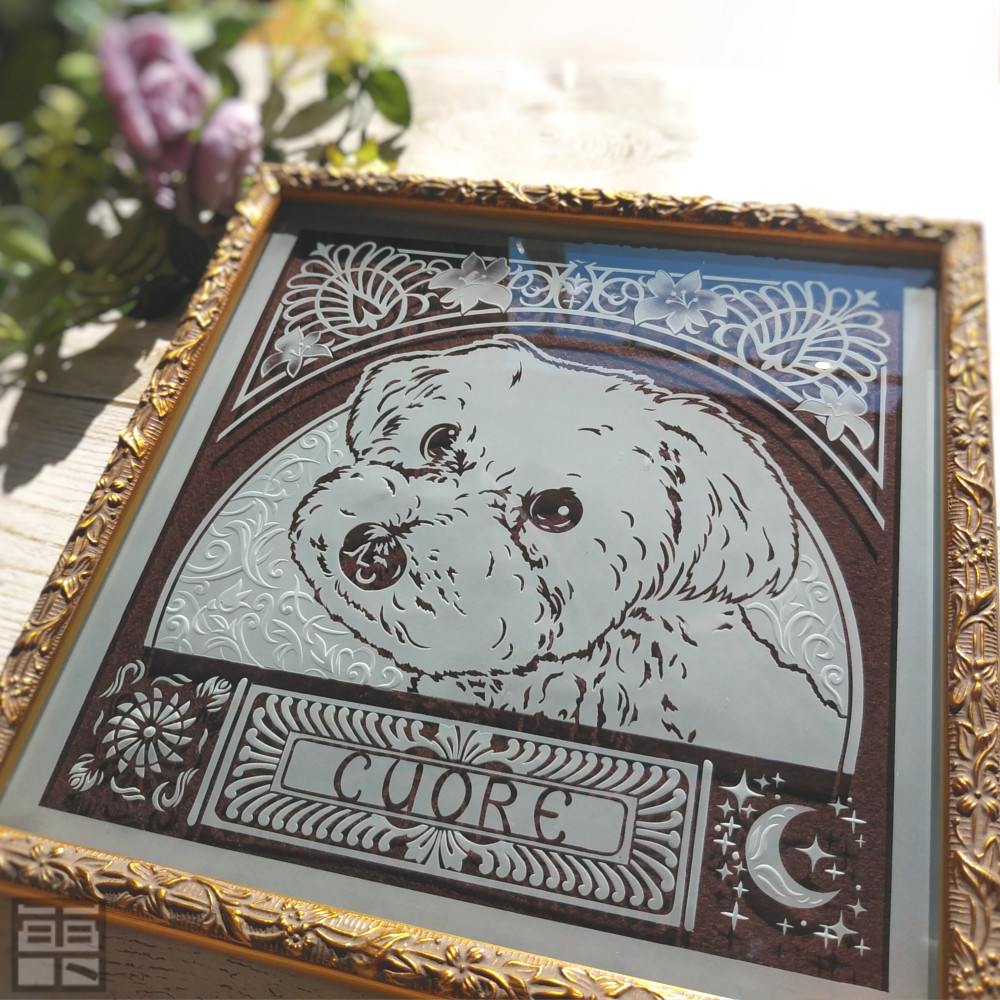 【Premium版】ペットのアートフレーム　～思い出を形に～　　犬猫鳥OKです