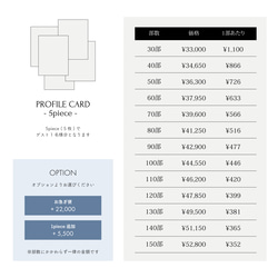 PROFILE CARD C / 5piece / プロフィールカード 8枚目の画像