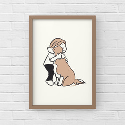 ボーダーコリー【親友】A4イラストポスター　犬　 3枚目の画像