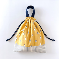 北欧ペンギンさん 》体操着袋（お着替え袋） 体操服袋・お着替え袋