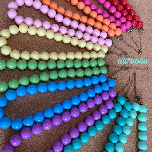 レトロ 16mm 大玉ネックレス 10colors ネックレス・ペンダント レトロ 16mm 大玉ネックレス 10colors ネックレス・ペンダント