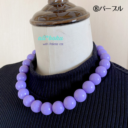 レトロ 16mm 大玉ネックレス 10colors ネックレス・ペンダント ali