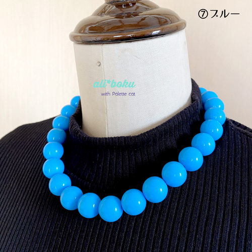 レトロ 16mm 大玉ネックレス 10colors ネックレス・ペンダント ali 