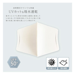 【2枚入り】不織布用インナーマスク 洗える3D立体　Wダブルメッシュ 抗菌・吸水速乾・UVカット・日本製■MA-29W 6枚目の画像