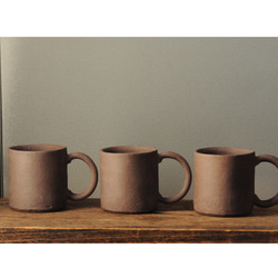 無釉陶器のマグカップ【焦げ茶】 8枚目の画像