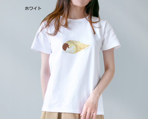 選べるチョコバナナクレープとネコぱんのTシャツ【受注制作】 10枚目の画像