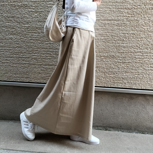 すらっと♥細見え』マキシ丈♥コットン・ロングスカート・台形・A 