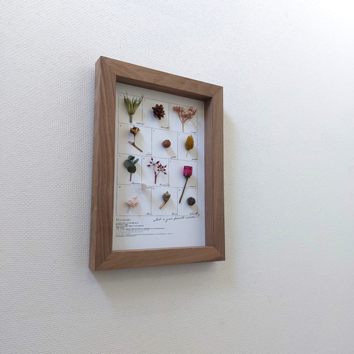 moemento ボタニカル フレーム】A-4・アンティーク調 ホワイト ハー