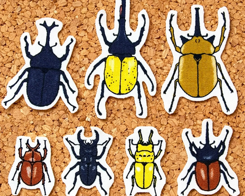 アイロン接着｜カブトムシ｜昆虫｜10枚入り｜入園入学準備 保育園