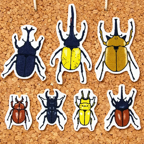 アイロン接着｜カブトムシ｜昆虫｜10枚入り｜入園入学準備 保育園