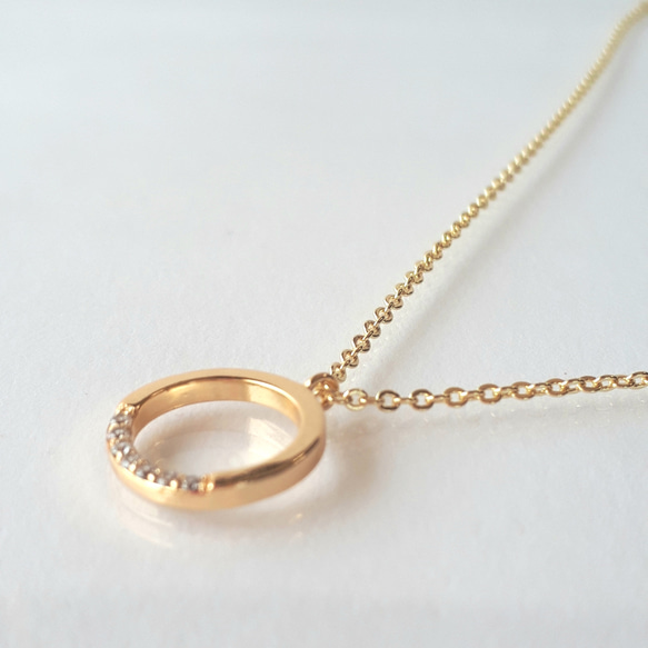 ラスト1点【14kgf】全て同額！再販③CZダイヤいっぱい ゴールド