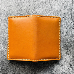 【手縫】キャメル色本革名刺入れケース（キャメル糸） 8枚目の画像