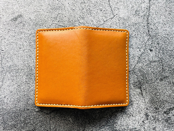 【手縫】キャメル色本革名刺入れケース（キャメル糸） 8枚目の画像