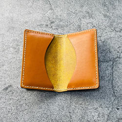 【手縫】キャメル色本革名刺入れケース（キャメル糸） 7枚目の画像