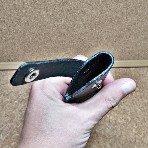 コンパクト包丁ケース ナイフシース 男女兼用 本革 ヌメ革 サドル