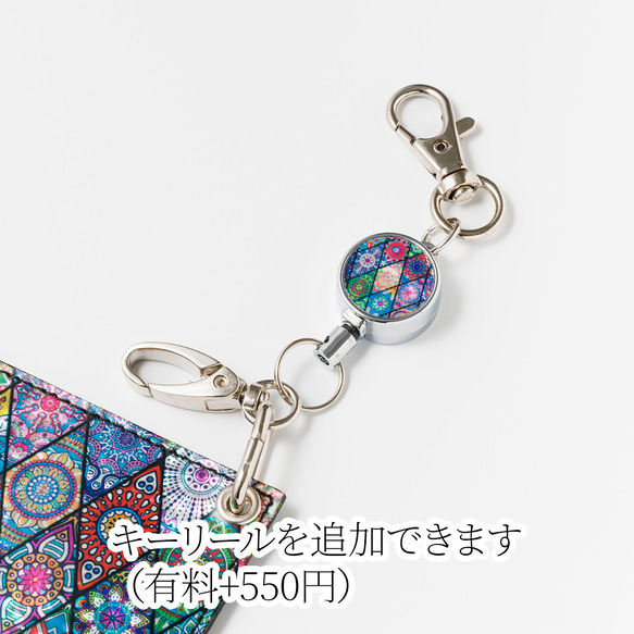 貝で作る ★ 螺鈿レザー パスケース 定期入れ | ギフト・プレゼントにおすすめ 天然貝 螺鈿アート シェル 11枚目の画像