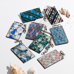 貝で作る ★ 螺鈿レザー パスケース 定期入れ | ギフト・プレゼントにおすすめ 天然貝 螺鈿アート シェル 15枚目の画像